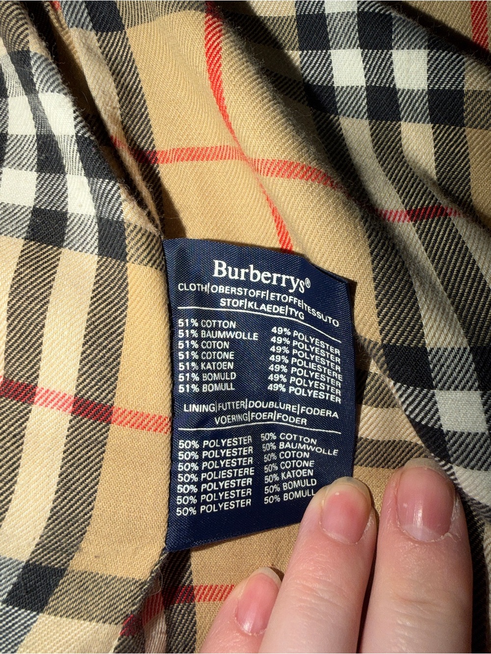 Burberry Tan Double-Breasted Trench Coat - Picture 5 of 5